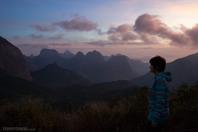 Vista para Serra dos Órgãos e Caixa de Fósforo quase no topo da Cabeça do Dragão
