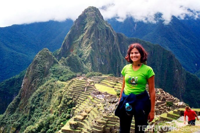 Wayna Picchu ao fundo