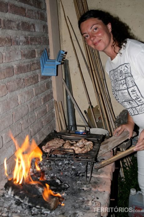 Parrilla en el patio Parrilla en el patio