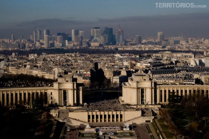 La Défense ao fundo, vista da Torre Eiffel