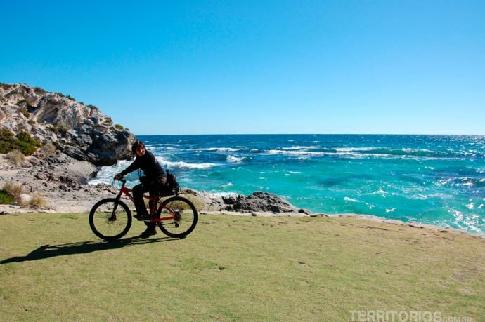 Pedalando ao redor da Rottnest Island