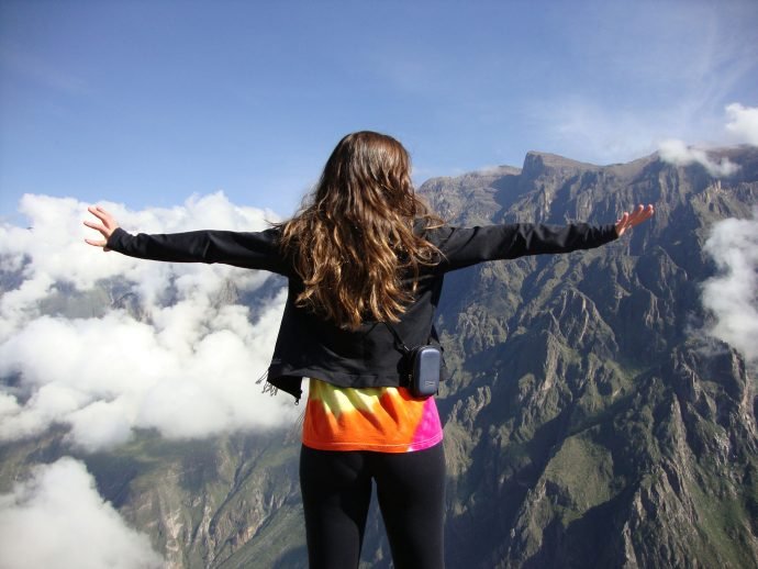 Ana Elizabeth no Cañon del Colca, Peru
