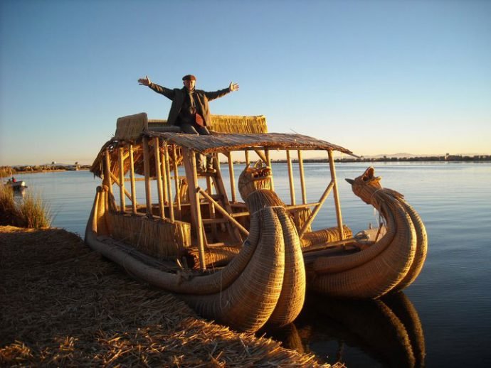 Zeno Kochhan no lago Titicaca