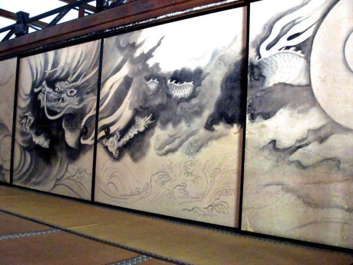 Fusumas no Templo de Ryôan-Ji