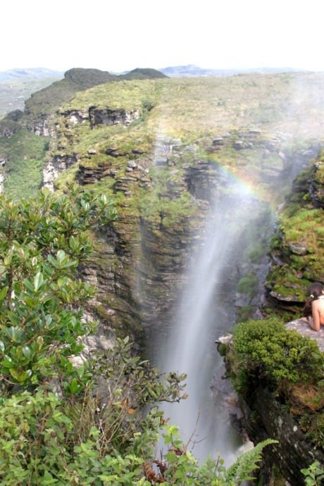 Arco íris na Cachoeira da Fumaça com arco íris, Chapada Diamantina