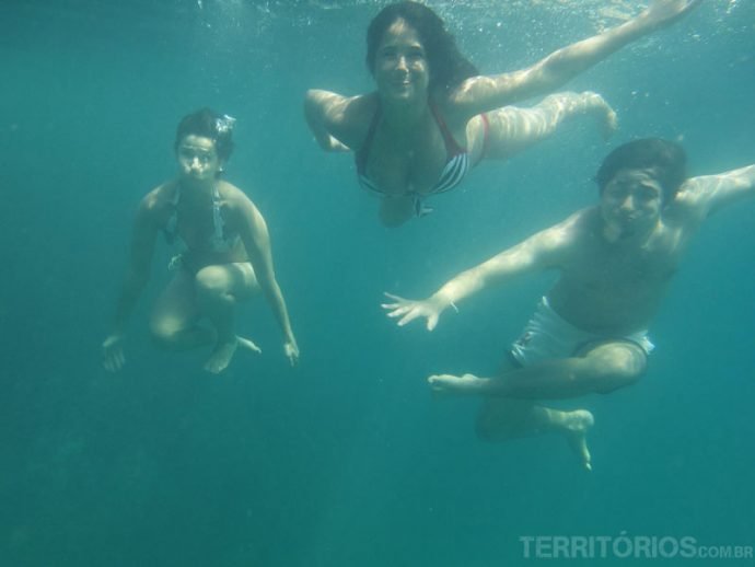 Tirar foto embaixo d'água foi a maior diversão