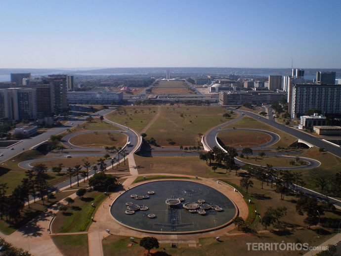 Cidade planejada vista da Torre de TV