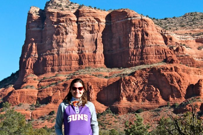 Em Sedona, no caminho para o parque