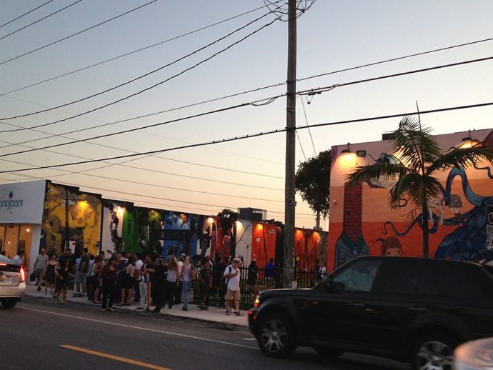 Movimentação no fim de tarde no Wynwood Walls