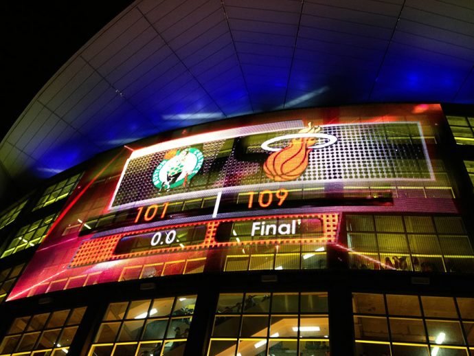 Placar final do jogo de basquete