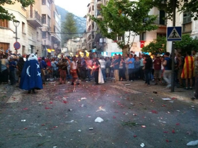 Festa nas ruas de Mallorca