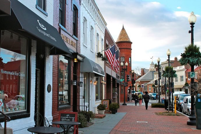 Bairro Georgetown, em Washington D.C.