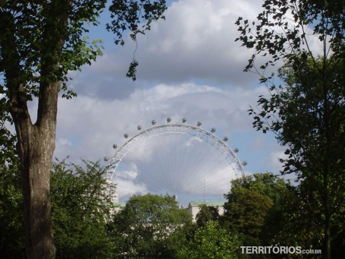 London Eye visto do Hyde Park