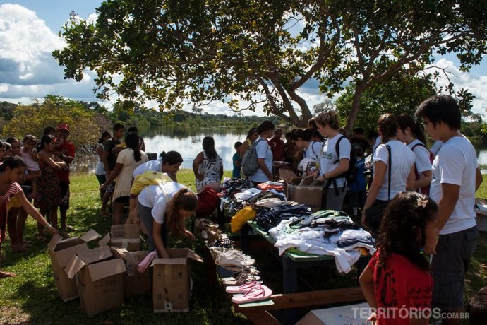 Ação dos estudantes