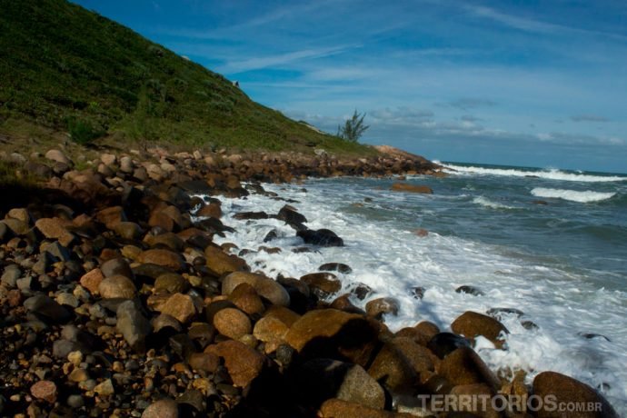 Canto norte da Praia do Rosa