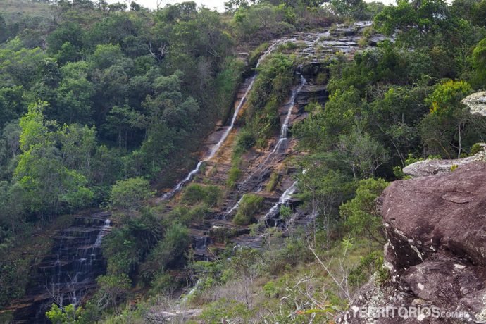 Cachoeira Véu de Noiva quase sem água