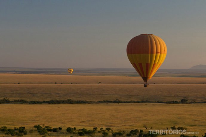 Planície mais bonita com os balões