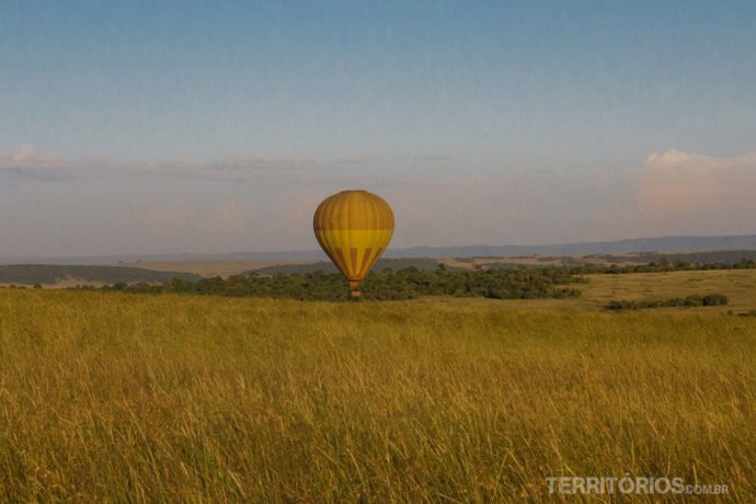 Safari no balão em Maasai Mara