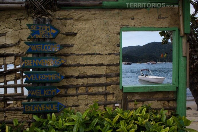 Boas vindas na Vila de Abraão