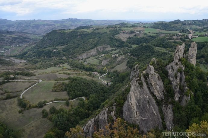 A vista no topo da pedra