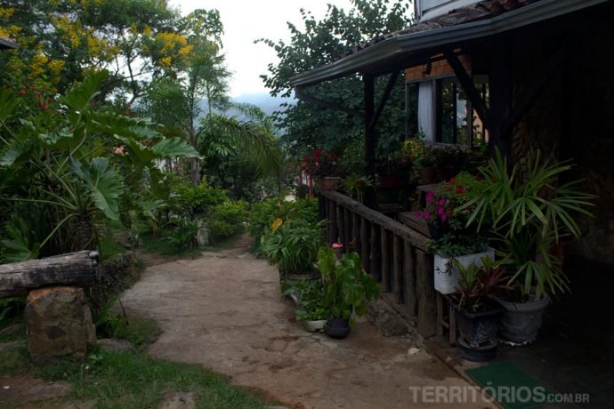 Jardim do Serra do Luar, em Lavras Novas. O meu prato deste dia está na foto em destaque