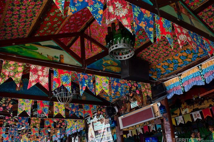 Decoração no restaurante Cariri