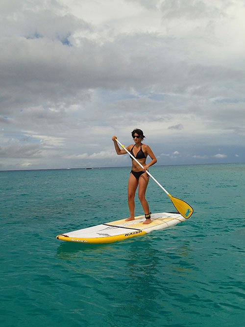Primeira vez no SUP foi em Barbados