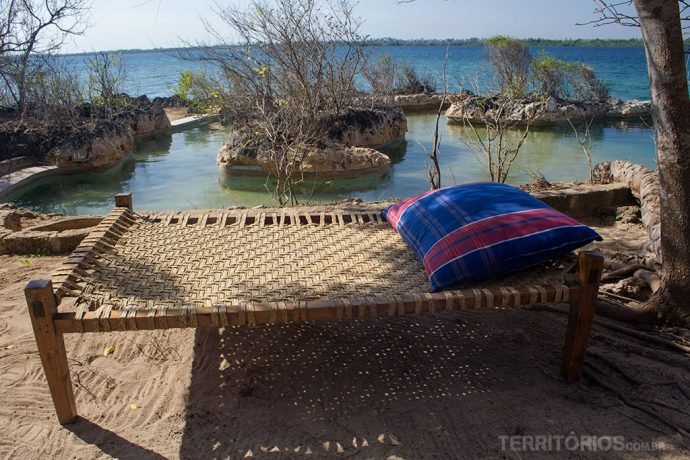 Piscina e cama na Wasini Island