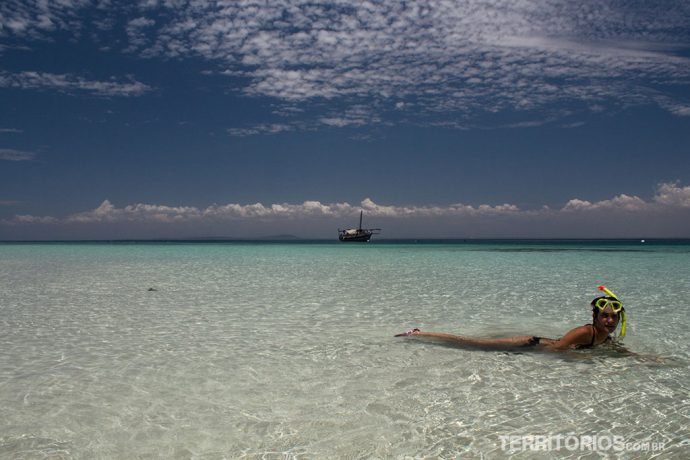 Eu no paraíso! No banco de areia