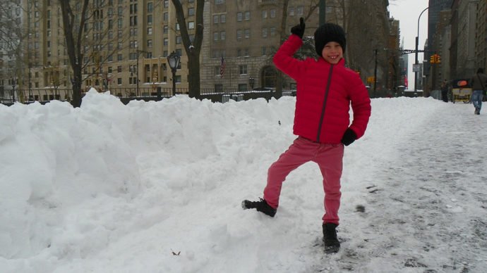 Feliz na neve