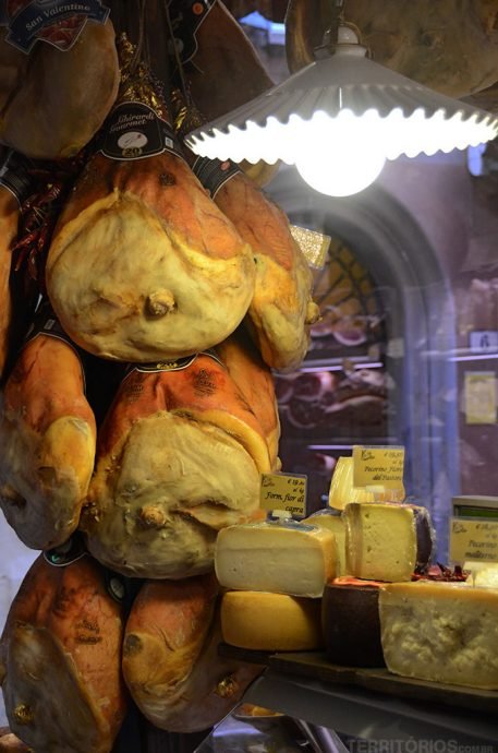 Presunto Parma em mercado Presunto Parma em mercado