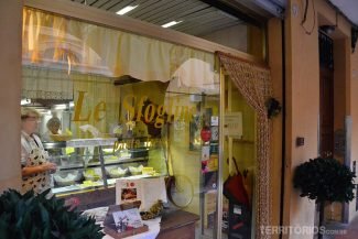 Fachada Le Sfogline Onde beber e comer na Itália