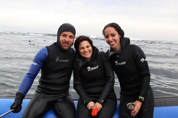 Guilherme, eu e Cris congelados. Por Andre Motta