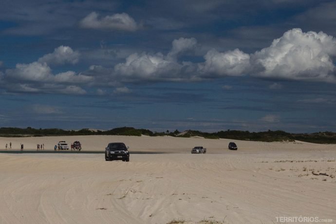 Caminho para chegar a Jericoacoara somente com 4x4