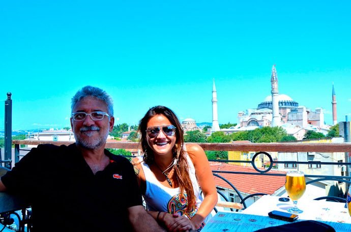 A maioria dos restaurantes visitados foram no último andar de algum edifício da antiga Constantinopla