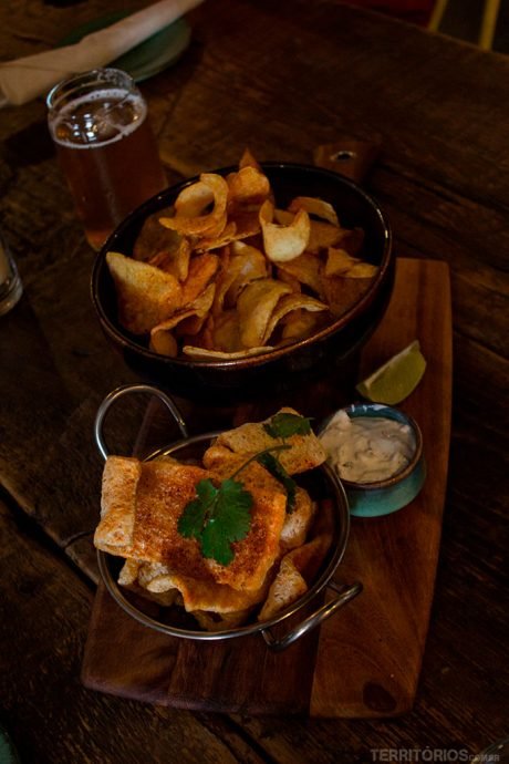 Frituras como aperitivos na Historic Brewing Company Frituras como aperitivos na Historic Brewing Company