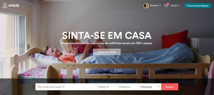 Página inicial para escolher o destino, datas e número de hóspedes