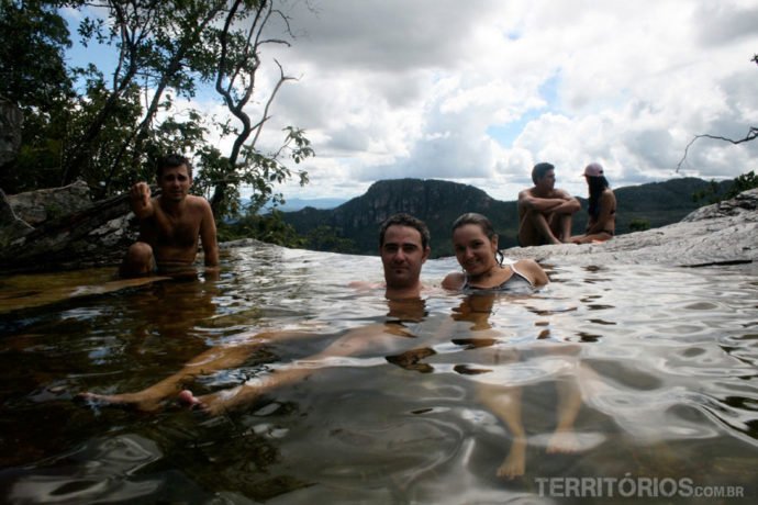 Piscinas naturais no alto