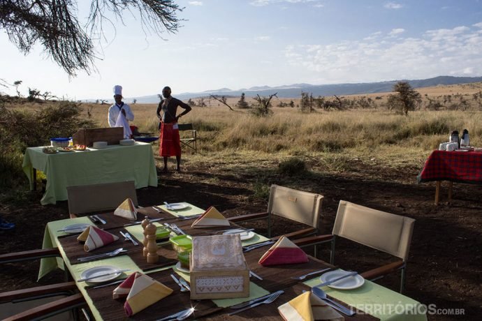 Brunch na savana africana