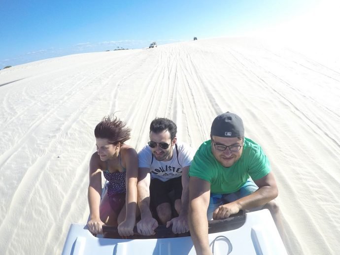 Luiz (blog Boa Viagem) registrou o nosso sofrimento com vento e areia