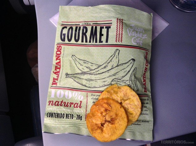 Plátano no lanche do avião Plátano no lanche do avião