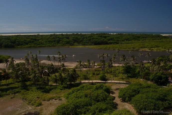 Vista do alto do Farol de Preguiças