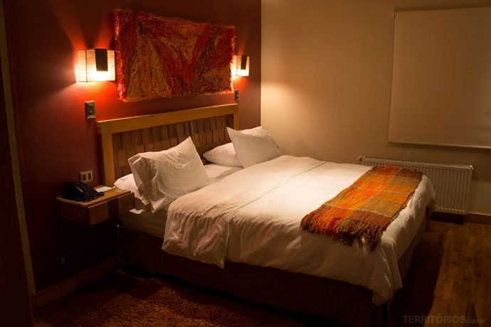 Meu quarto no Cabañas del Lago