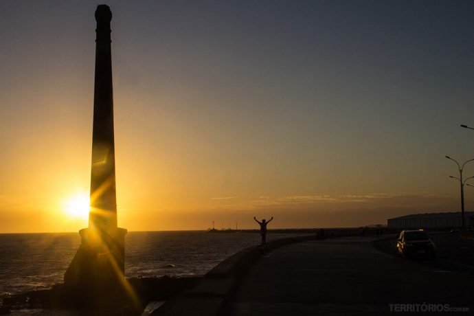 Pôr do sol na Rambla Gran Bretaña