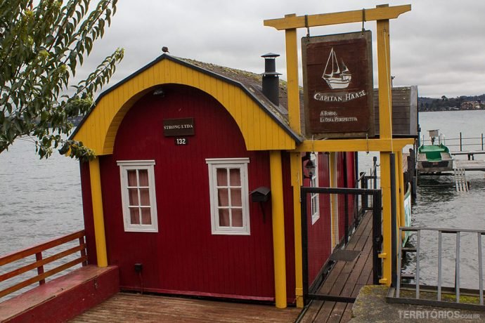 Arquitetura alemã na beira do Lago Llanquihue