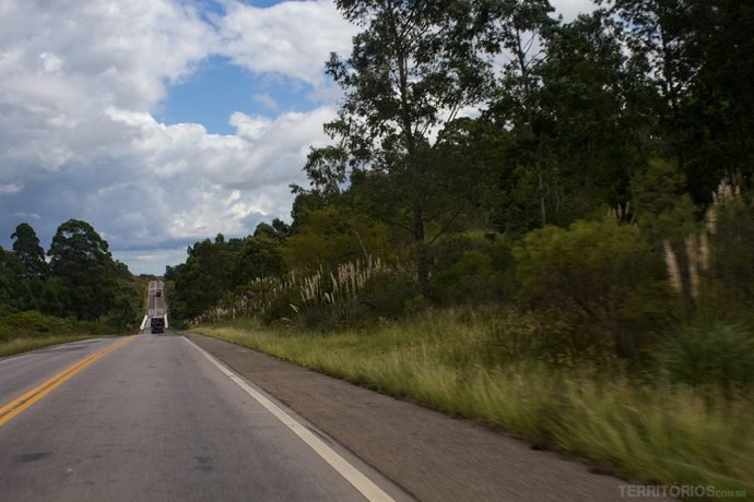 BR 293 entre Candiota e Bagé