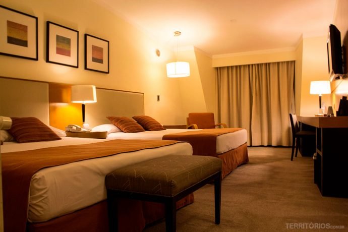 Meu quarto no hotel na Argentina