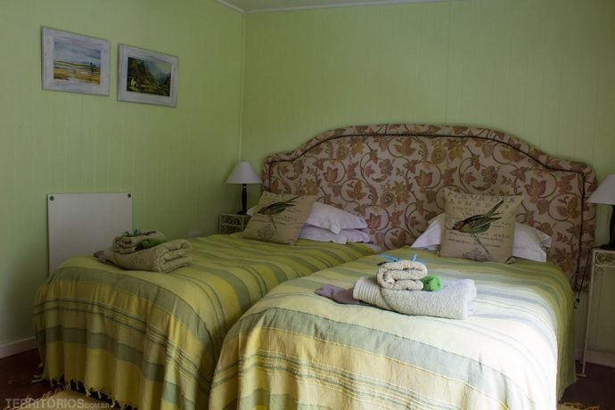 Nosso quarto na cabana da guest farm