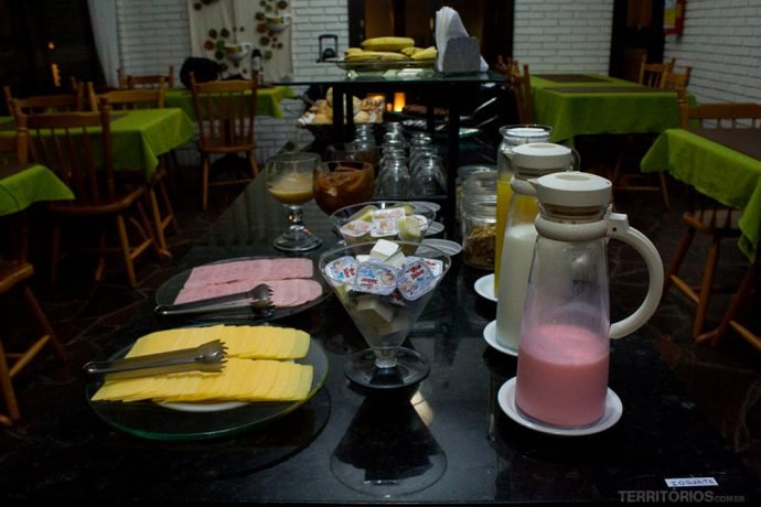 Mesa do café da manhã