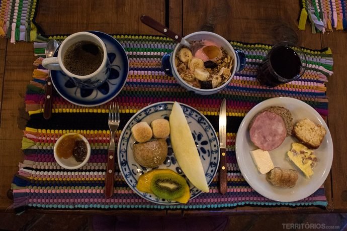 O meu café da manhã foi assim